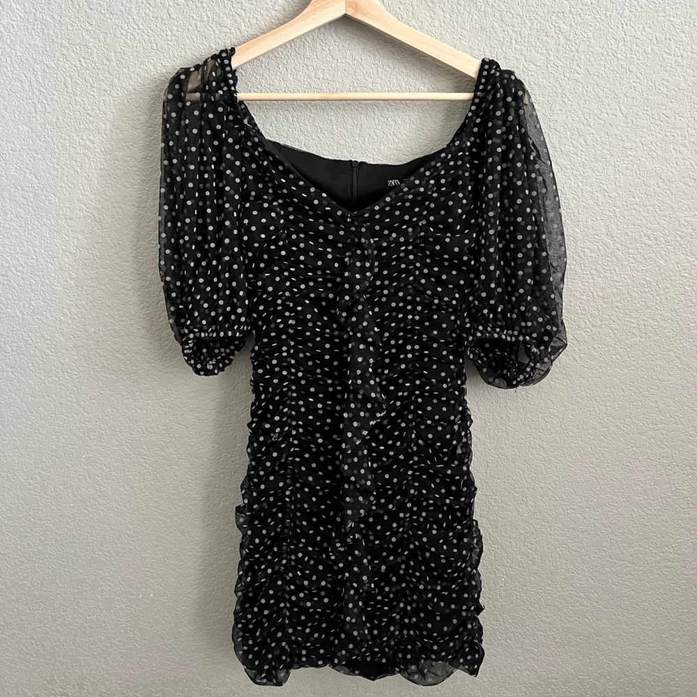 Zara polka dot dress